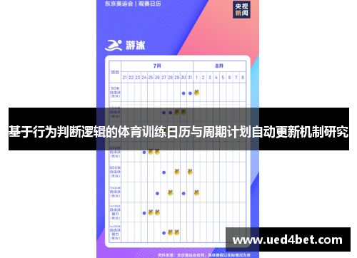 基于行为判断逻辑的体育训练日历与周期计划自动更新机制研究