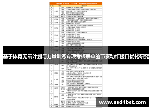 基于体育无氧计划与力量训练专项考核表单的节奏动作接口优化研究